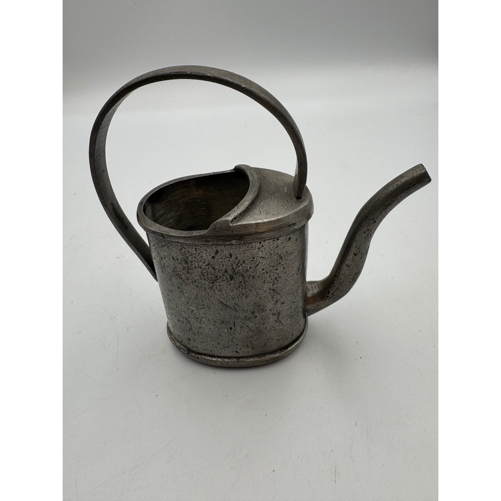 Vintage EPU Peltro Italy 95% Zinn Pewter Miniature Watering Can Tulip Floral 4.5 - Picture 1 of 10